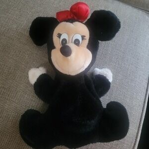 Applause Vintage Disney Minnie Mouse Plush Hand Puppet Toy 12" Cute!